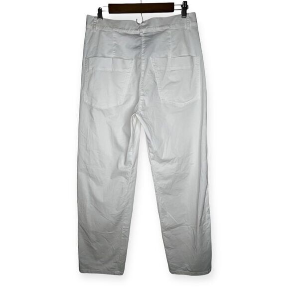 AVN Iris Trousers White Pants Buttons Luxury Italian Size‎ 42 Italy, 6 US - Picture 7 of 10